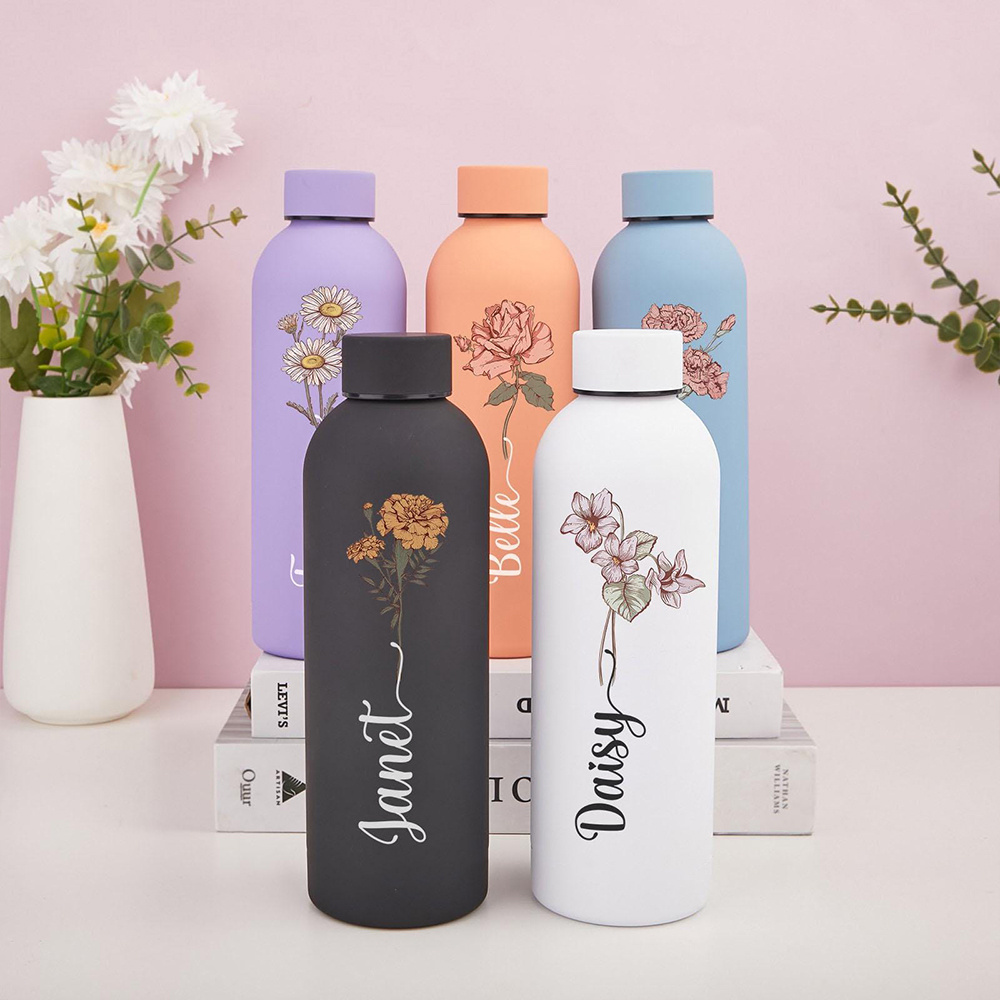 Portable Bottle Warmer - Garrafa de Água Floral Personalizada, Garrafa