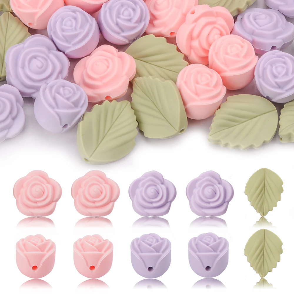 Baby Products List - LOFCA-BPA Free Rose Silicone Beads, Flor,